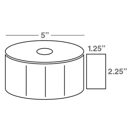 Wasp Technologies Wasp Wpl305 2.25 X 1.25 Tt Labels 5Od (12Rolls) 633808403072
